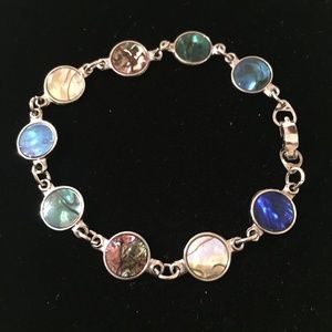 Small Jeweled Gold Tone Bracelet